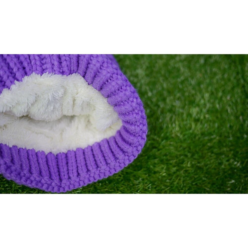 NWT - Angela & William Lavender Cable Knit Beanie Hat - OSFA - Picture 4 of 4